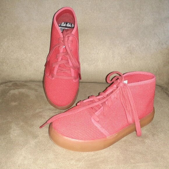 POP-Stanley-Kid's Multi-Light Up Sneaker-Mini USB-LED-Red Knit-Size 2 - Picture 1 of 10